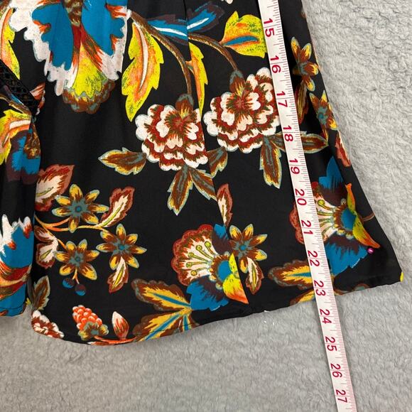 I.N.C. Woman Plus Size Floral Peasant Blouse Bell Sleeve Size 1X Boho Romantic - Picture 5 of 7